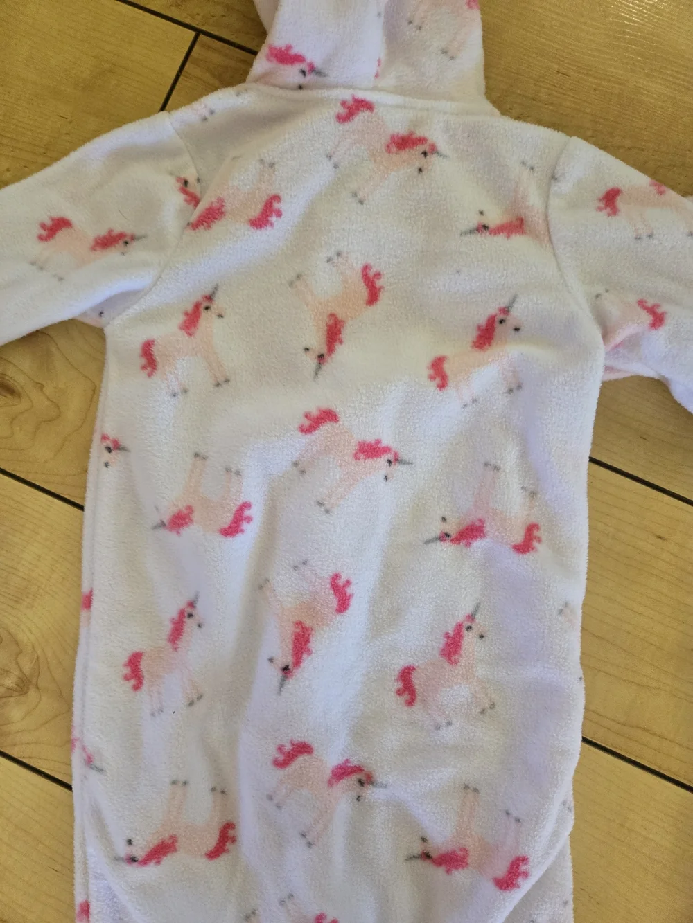 NWOT Hudson Baby Soft Pink Hooded One-Piece Romper - Zip Front
